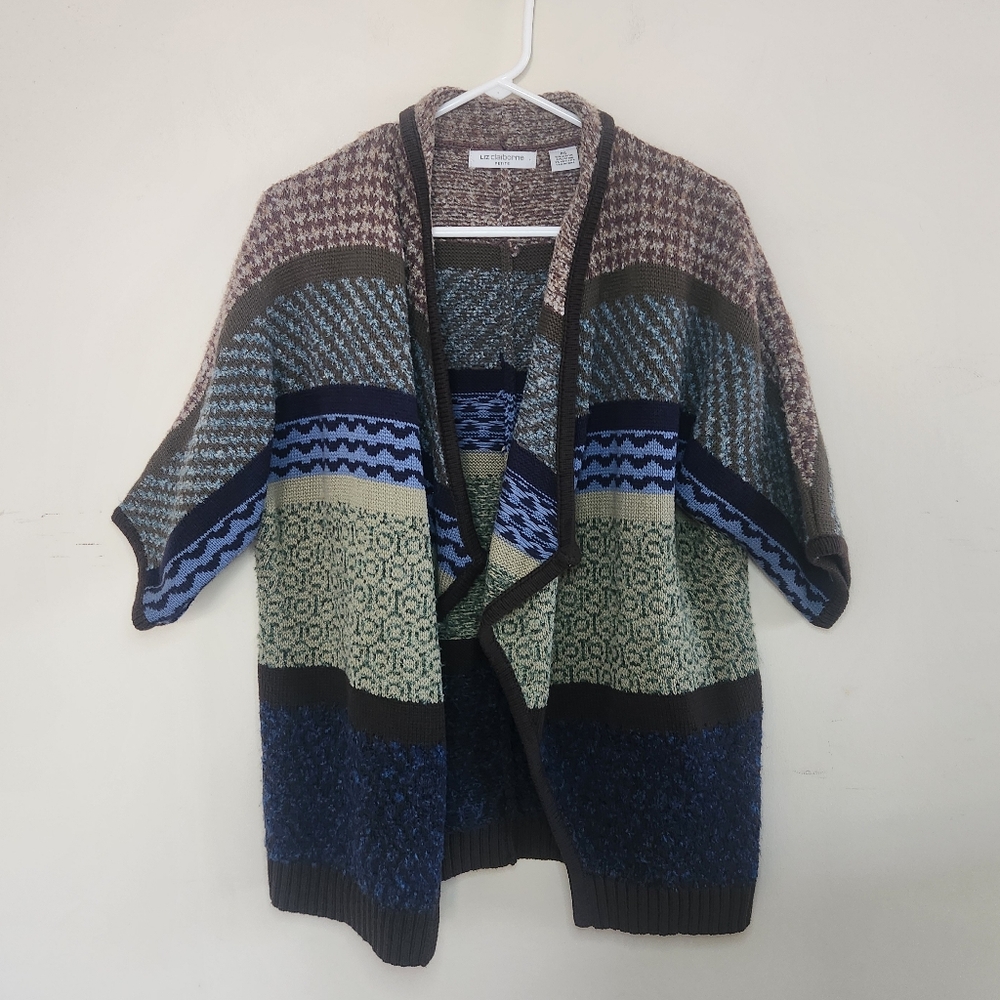 Liz Claiborne Petites Women's Open Front Sweater Sz Small